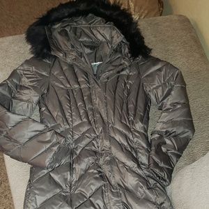 Long puffer coat never been worn
